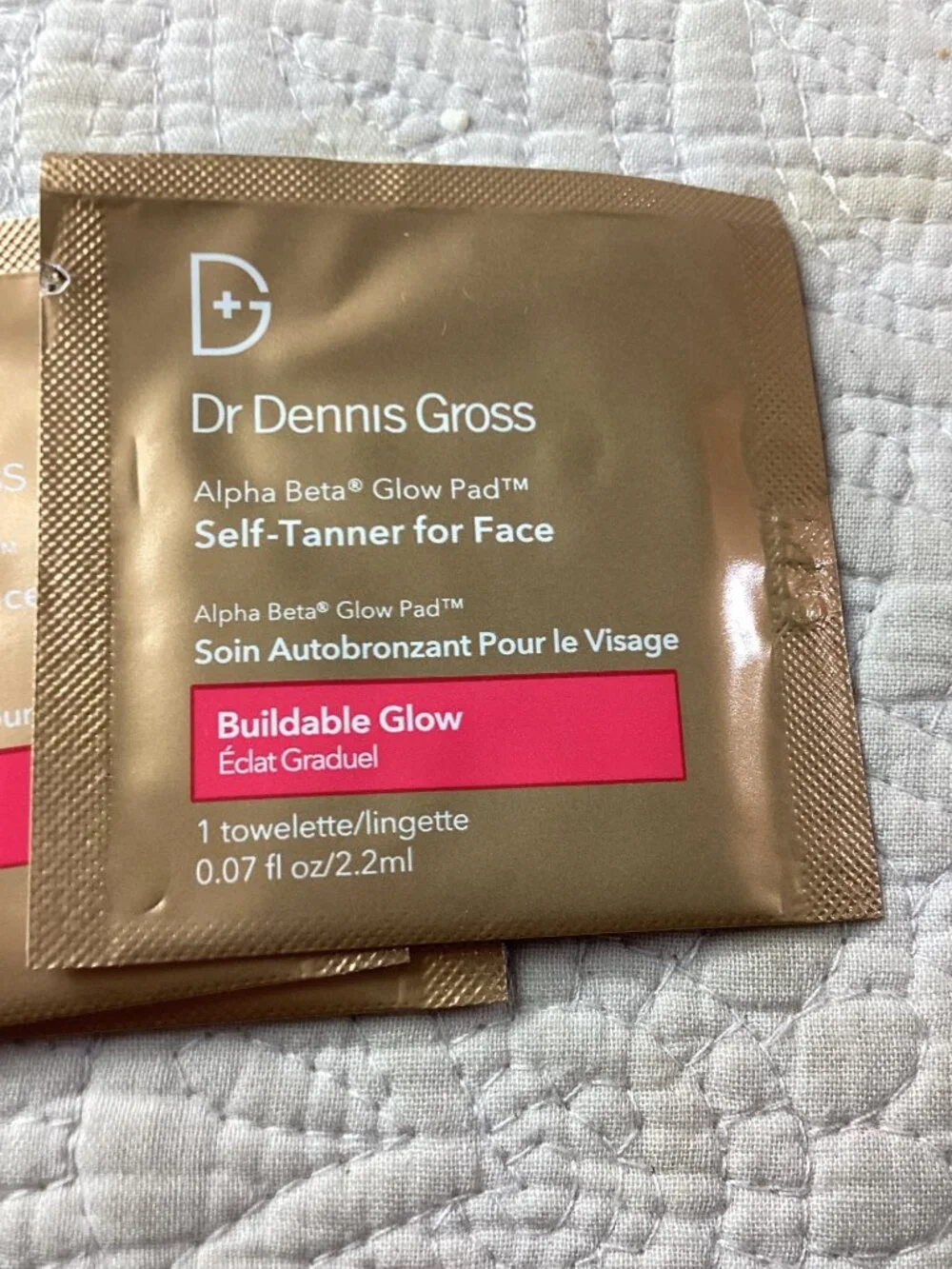 Dr Dennis Gross Alpha Beta Glow Pad Self-Tanner For Face Glow*20 Towelettes*NIB